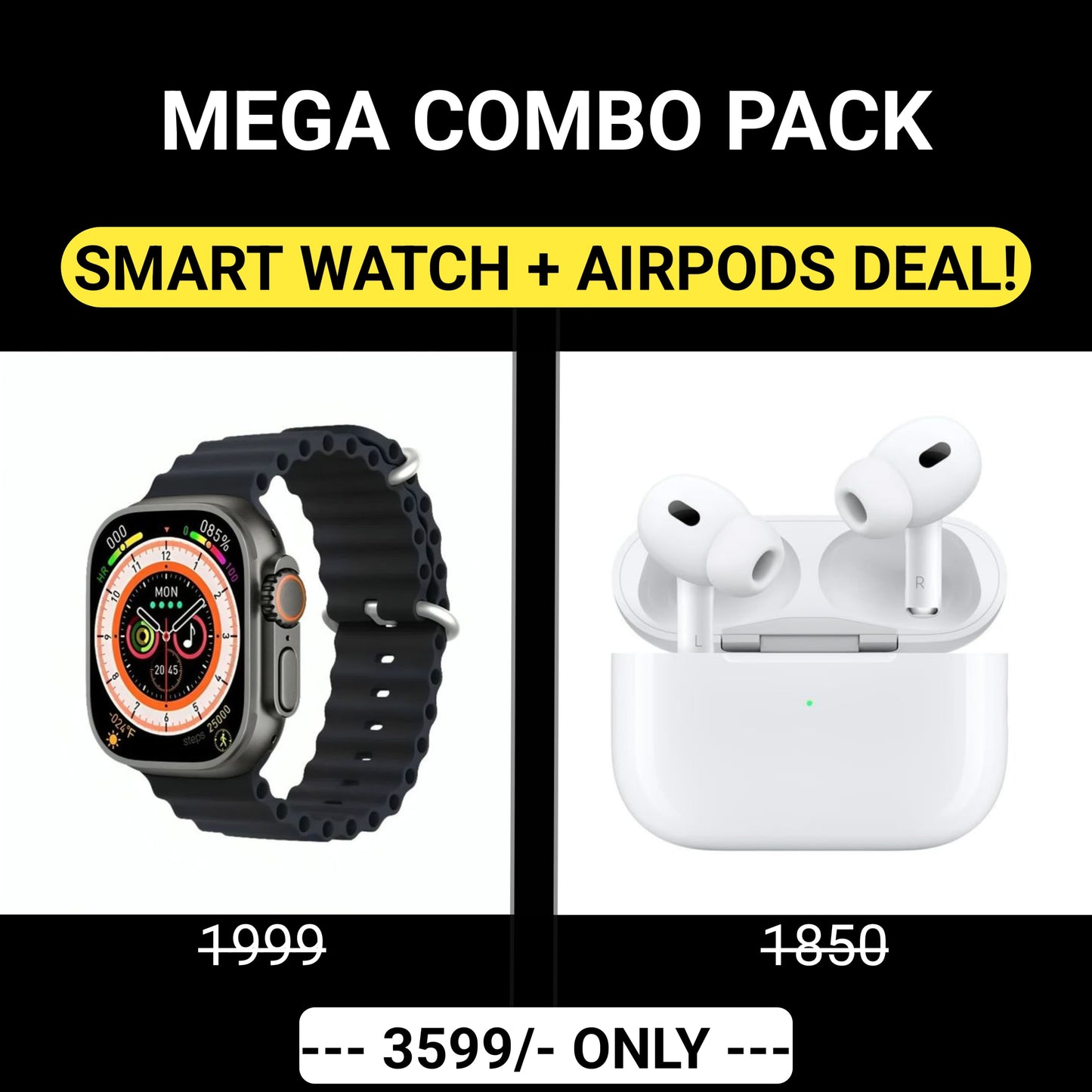 Combo Pack - T900 Smart Watch + Airpods Pro 2