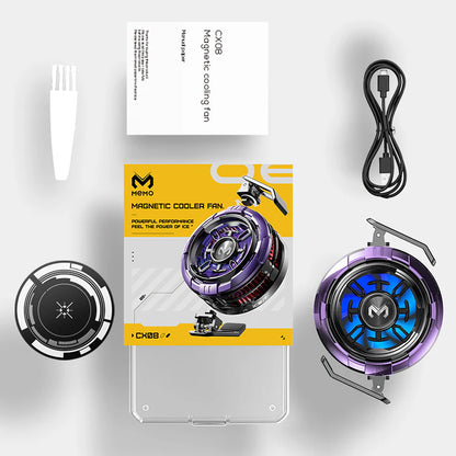 Memo CX08 Mobile Gaming Cooling Fan with RGB & Dual Mount - Free Cash On Delivery