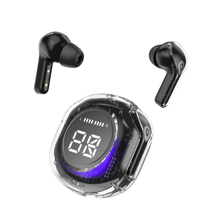 Wireless Bluetooth EarBuds Transparent (AIR 39) - Free Cash On Delivery