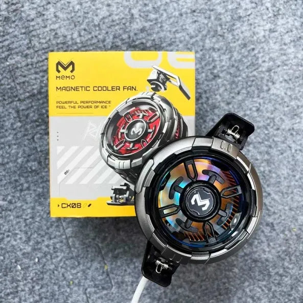 Memo CX08 Mobile Gaming Cooling Fan with RGB & Dual Mount - Free Cash On Delivery
