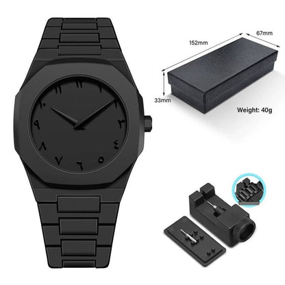 Arabic Aura Watch with Arabic Numbers & Fiber Optic Straps For Unisex - Free Cash On Delivery
