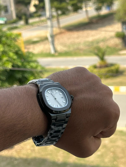 Patek Philippe White Dial John Wick Style For Men's - Free Cash On Delivery