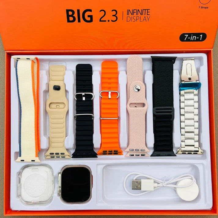 S10 Ultra 2 Big 2.3 Smart Watch 7-in-1 Straps – Free Cash On Delivery