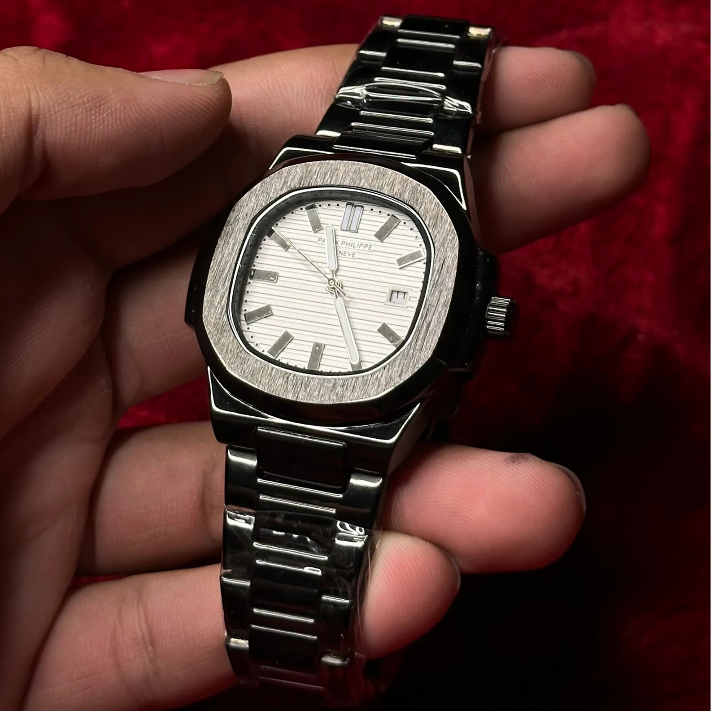 Patek Philippe White Dial John Wick Style For Men's - Free Cash On Delivery
