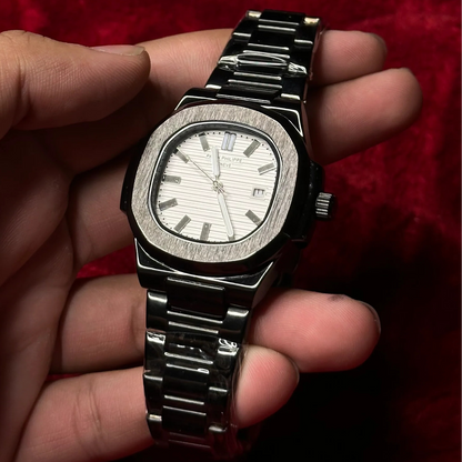 Patek Philippe White Dial John Wick Style For Men's - Free Cash On Delivery