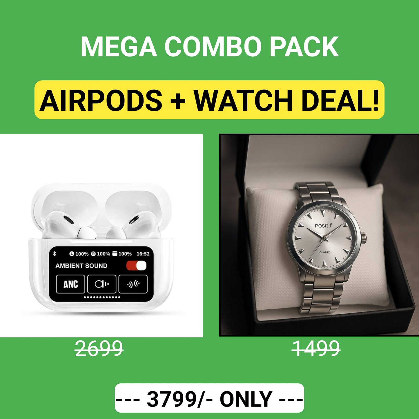 Combo Pack - Display Airpods + Positif Watch