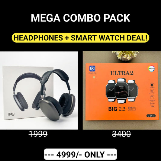 Mega Combo Pack - P9 Headphones + S10 Ultra Smart Watch