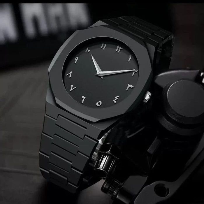 Arabic Aura Watch with Arabic Numbers & Fiber Optic Straps For Unisex - Free Cash On Delivery
