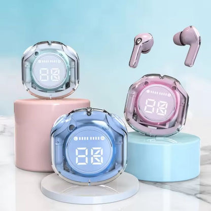 Wireless Bluetooth EarBuds Transparent (AIR 39) - Free Cash On Delivery