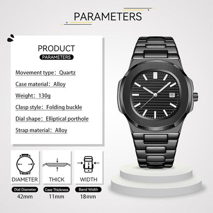 Patik Philips Watch For Mens (Stainless Steel Straps) - Free Cash On Delivery
